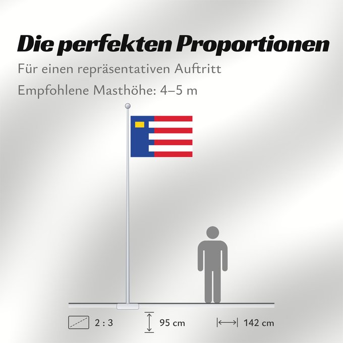 Proportionen der Flagge: Baarle-Nassau