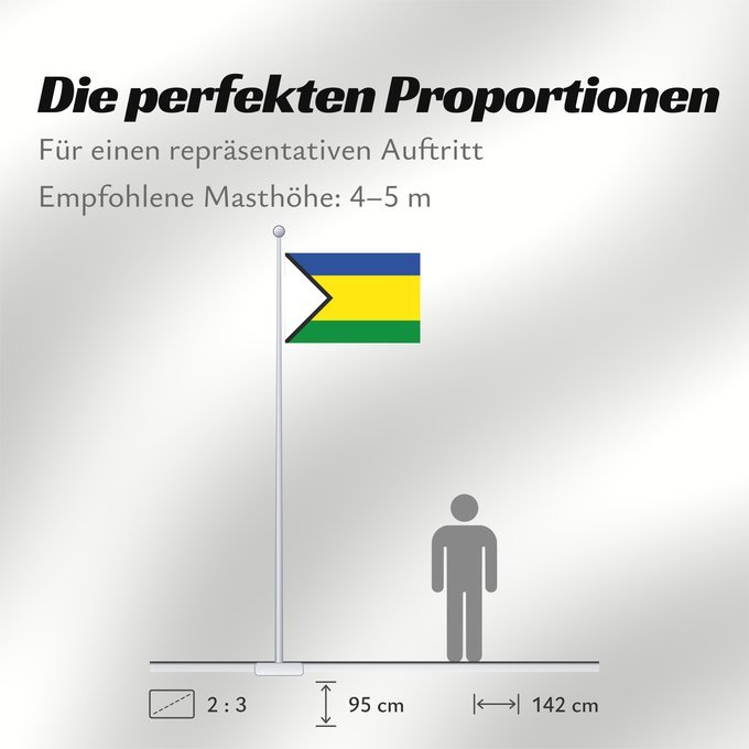 Proportionen der Flagge: Barradeel