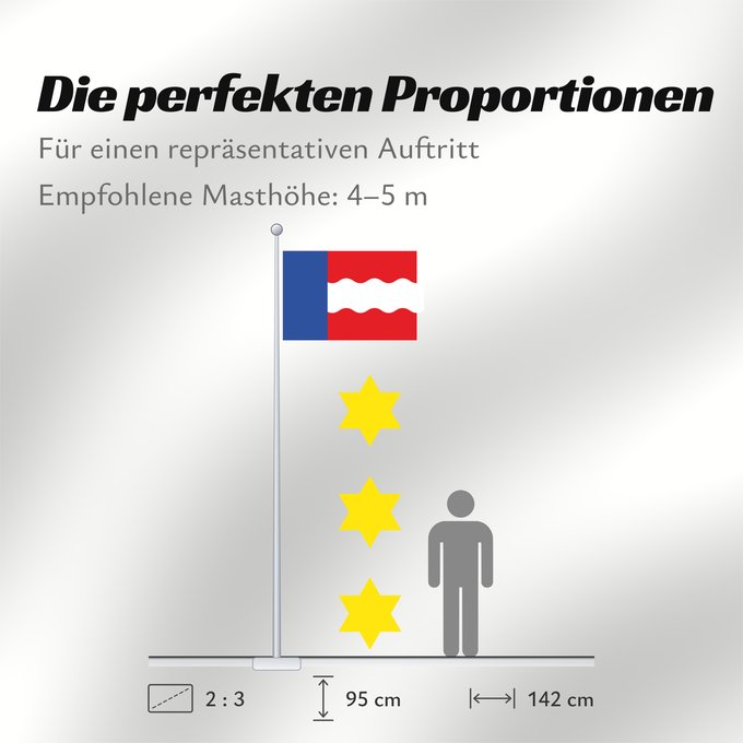 Proportionen der Flagge: Dongeradeel Dutch municipality of Dongeradeel