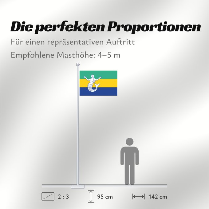 Proportionen der Flagge: Eemsmond Dutch municipality of Eemsmond