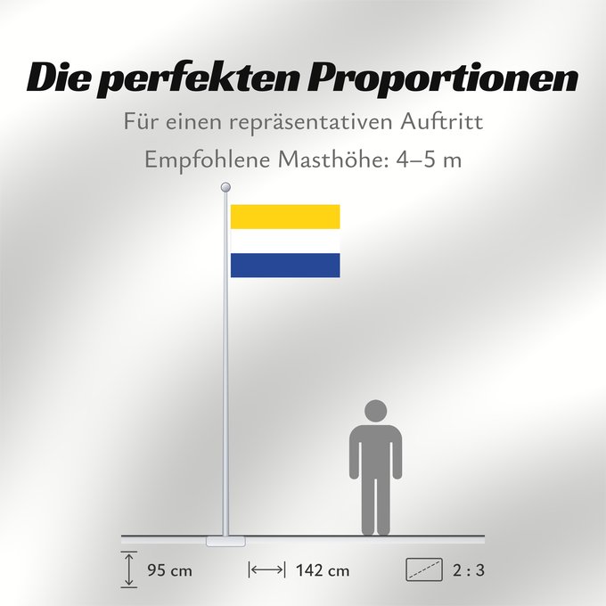 Proportionen der Flagge: Heerhugowaard Dutch city of Heerhugowaard