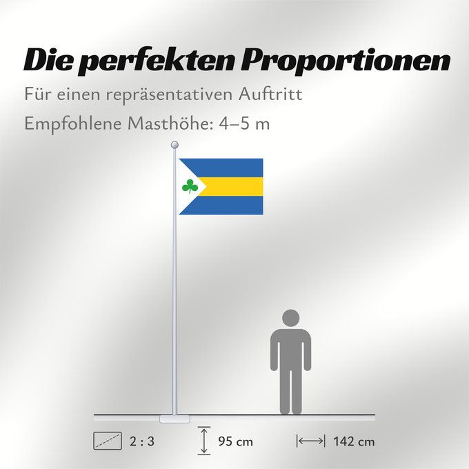 Proportionen der Flagge: Leeuwarderadeel Dutch municipality of Leeuwarderadeel