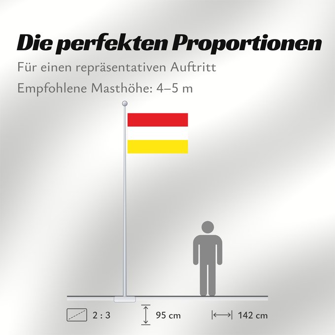 Proportionen der Flagge: Oeteldonk