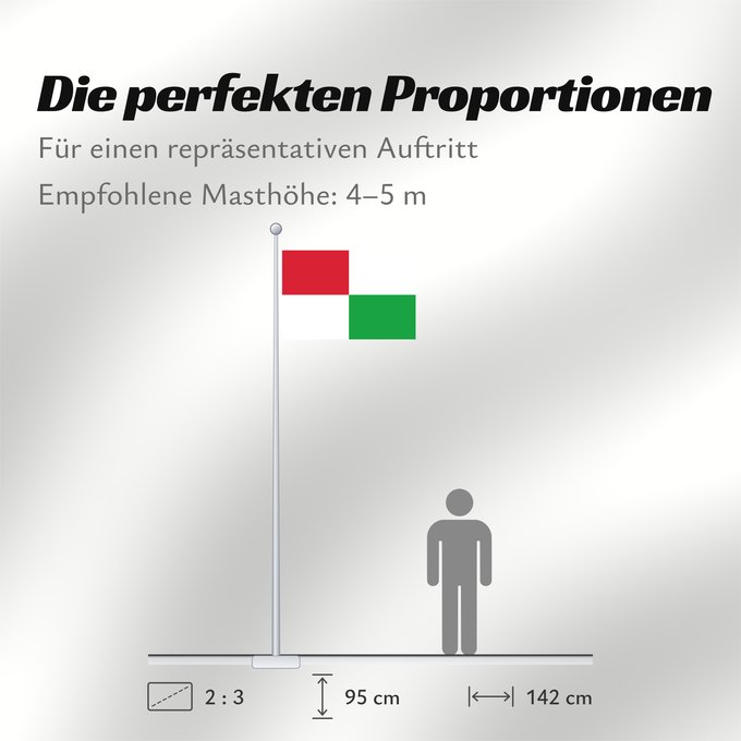 Proportionen der Flagge: Opsterland Dutch municipality of Opsterland