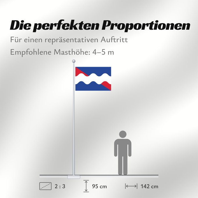Proportionen der Flagge: Roerdalen	Dutch municipality of Roerdalen