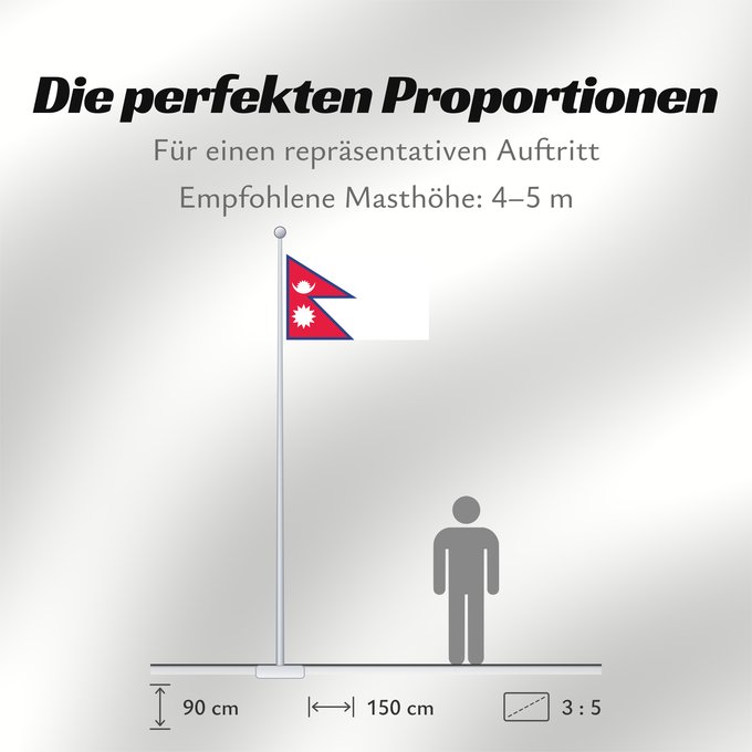 Proportionen der Flagge: Nepal	Népal	علم نيبال	নেপালের জাতীয় পতাকা	নেপালর ফিরালহান	Banniel Nepal	Nepala	Nepálská vlajka	Σημαία του Νεπάλ	Nepalo	Nepali lipp	Nepalgo bandera	Nepalin	नेपाल का ध्वज	Nepál	ネパールの国旗	Nepālas	Знаме на Непал	Nepals flagg	नेपालको झण्डा	Det nepalske flagget	