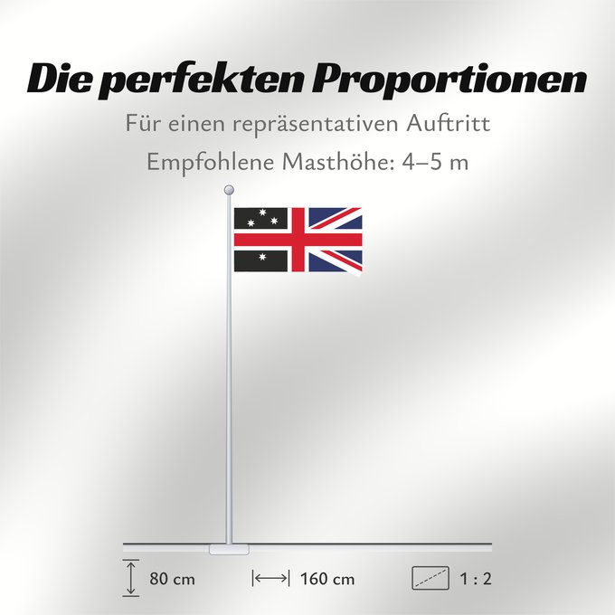 Proportionen der Flagge: Kibblesworthnewzealandflag	A proposed flag for New Zealand