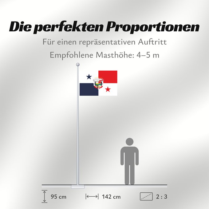 Proportionen der Flagge: Presidential Flag of Panama	Presidencial de Panamá