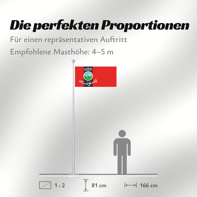 Proportionen der Flagge: Pakhtunistan