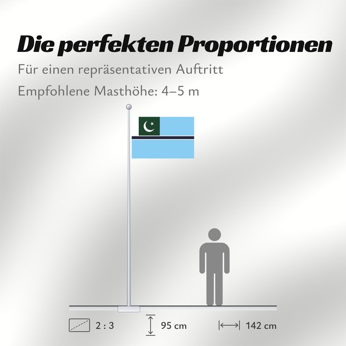 Proportionen der Flagge: Civil Air Ensign of Pakistan