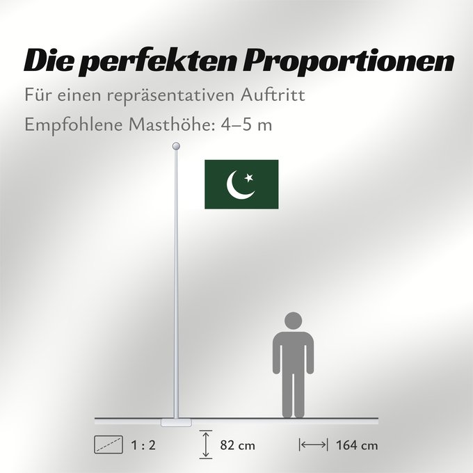 Proportionen der Flagge: Naval Ensign of Pakistan