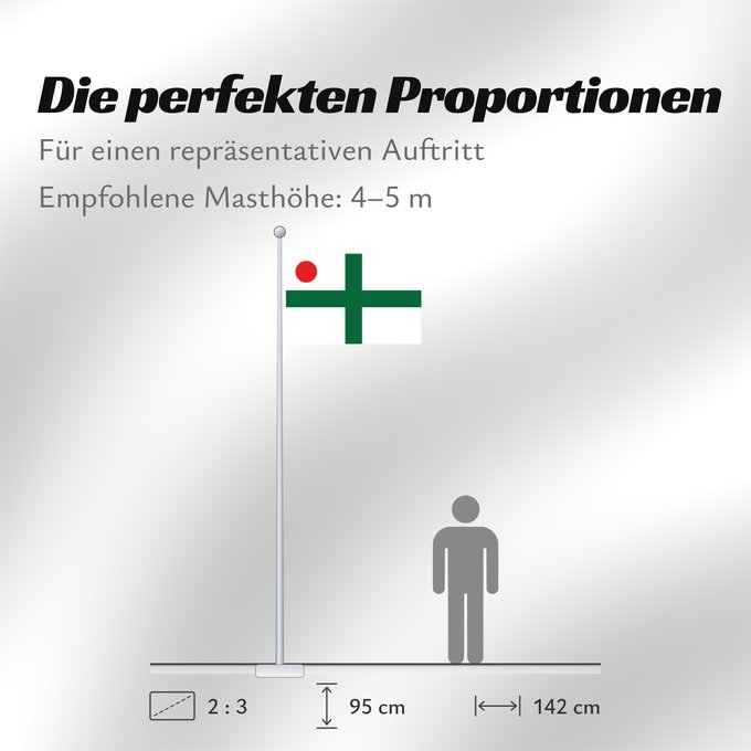 Proportionen der Flagge: PT Vice Admiral