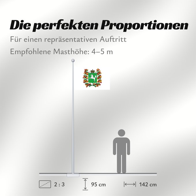 Proportionen der Flagge: Tomskaya oblast'