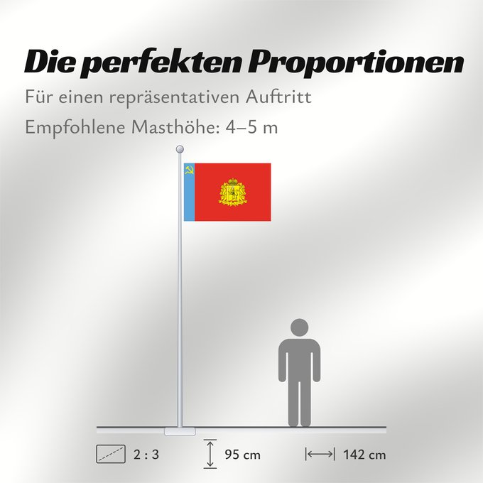 Proportionen der Flagge: Vladimir Oblast	L Oblast de Vladimir	Óblast de Vladímir	Oblast Wladimir	Oblast 'di Vladimir	Vladimirin alueen	Флаг Владимирской области