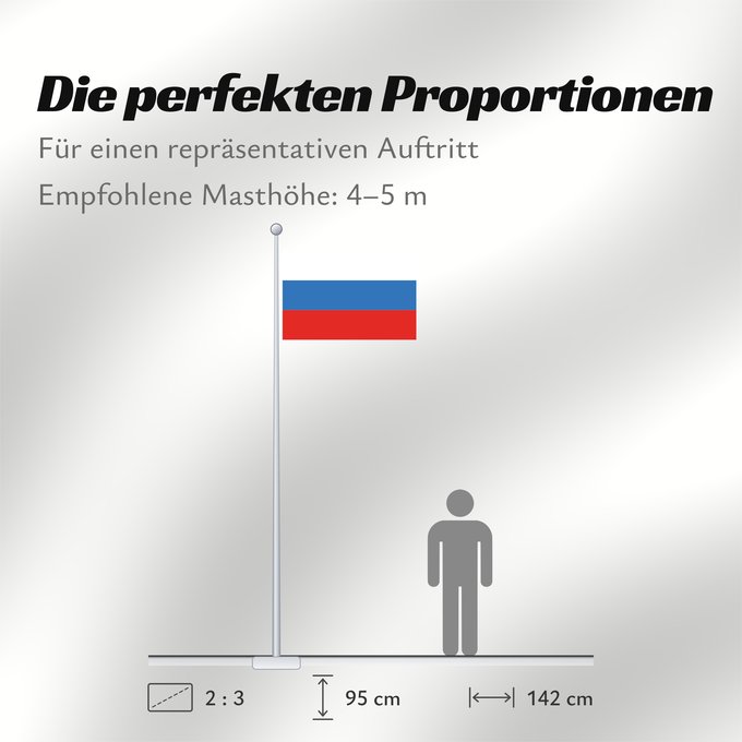 Proportionen der Flagge: Russia  new	Russia	Rosji