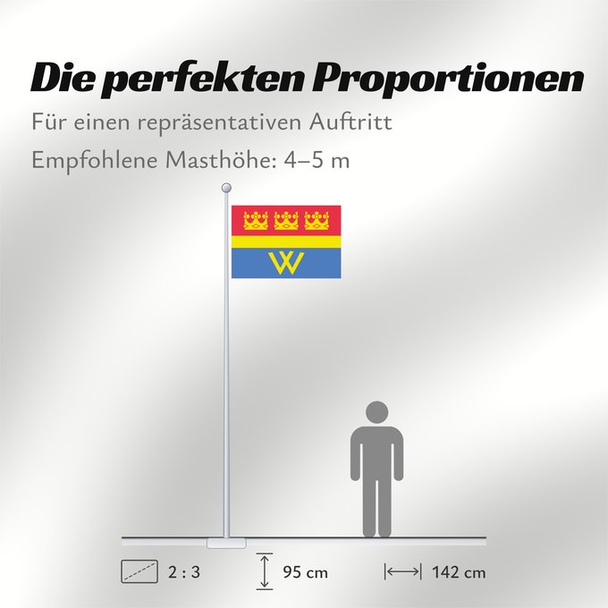Proportionen der Flagge: Vyborg	Wyborg	Viipurin	Выборг флаг
