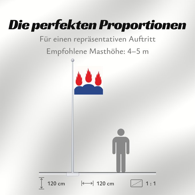 Proportionen der Flagge: Västmanlands län