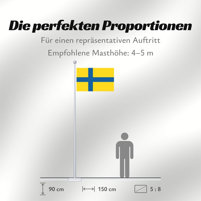 Proportionen der Flagge: Ostergotland	Östergötland	Swedish province Östergötland