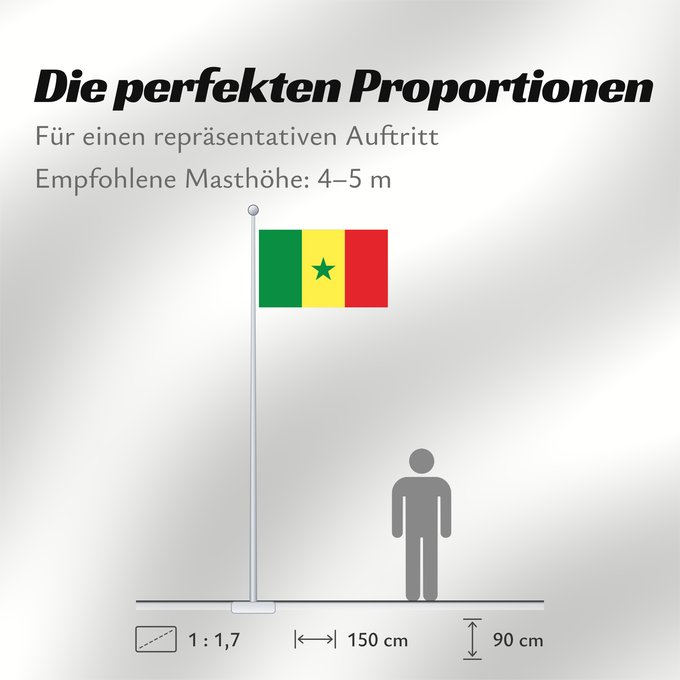 Proportionen der Flagge: Senegal	Sénégal	Senegalo	پرچم سنگال	Senegala