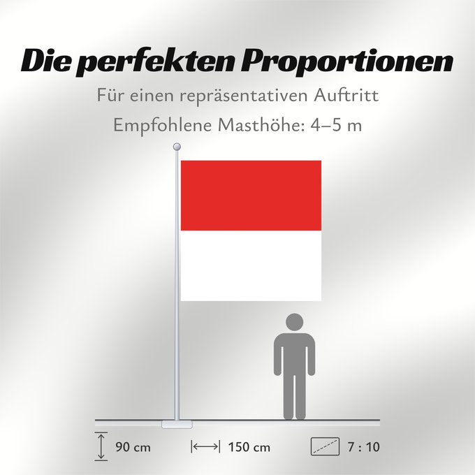 Proportionen der Flagge: Alsace  historical	Historical flag of Alsace, France	Alsacien historique	Alsacia (histórico)	Elsässische	Alsazia (storico)	Alsace  bersejarah