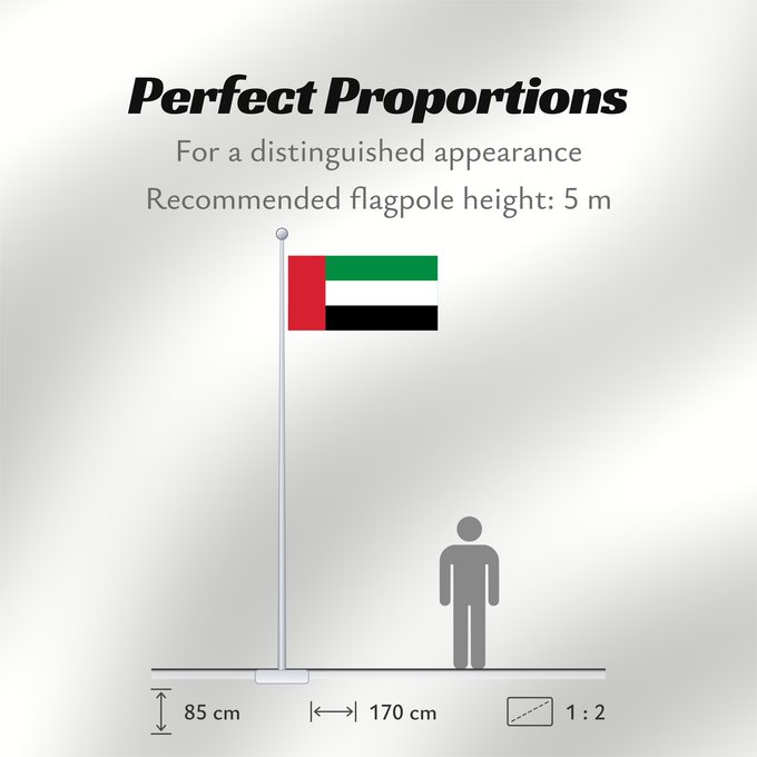 Flag Proportions: Fujairah Fuyaira Fudschaira United Arab Emirates