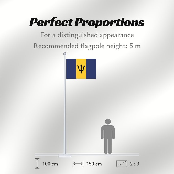 Flag Proportions: Barbados Barbade Barbado Barbadoksen Ala Barbadosê Флаг Барбадоса Barbadosa