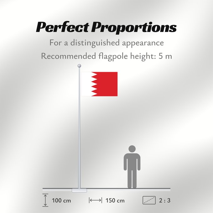 Flag Proportions: Bahrain Bahreïn Baréin Bahrein علم البحرين Bahreina Bahrainin Флаг Бахрейна Bahrajna Bahrains Прапор Бахрейну Quốc kỳ Bahrain