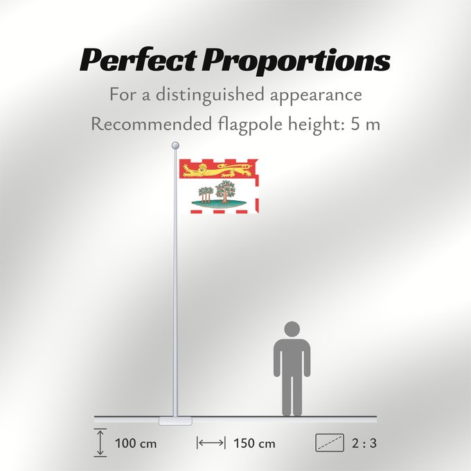 Flag Proportions: Prince Edward Island L Île-du-Prince-Édouard Isola del Principe Edoardo Banniel Enez ar Priñs Edouarzh