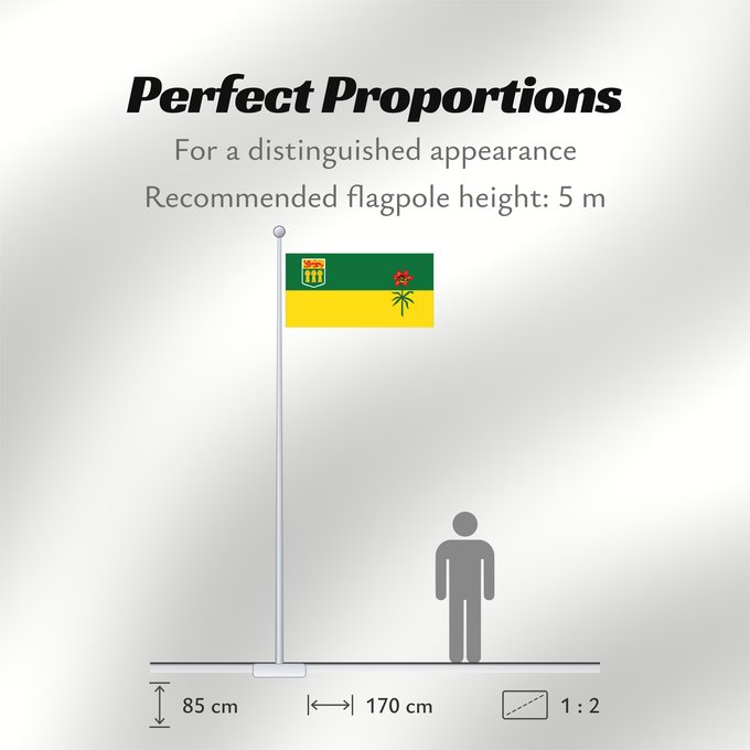 Flag Proportions: Saskatchewan Banniel proviñs Saskatchewan, Kanada