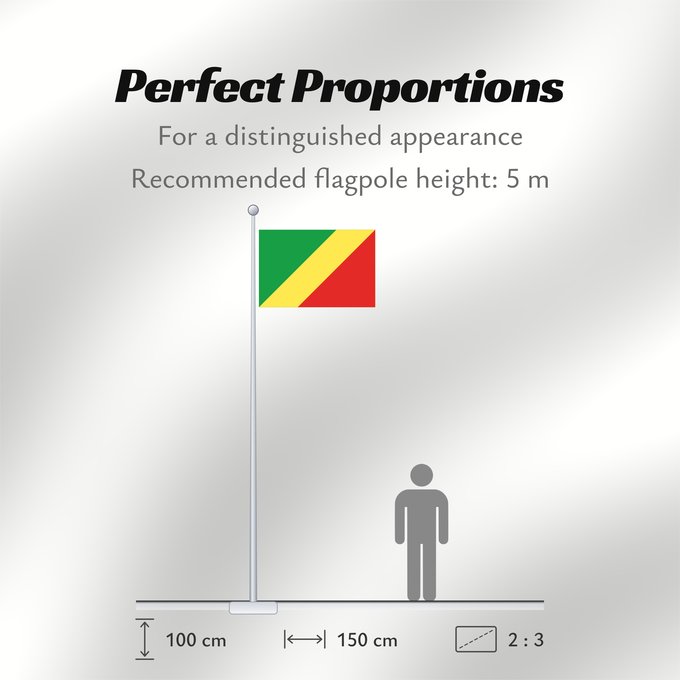 Flag Proportions: Republic of the Congo Congo République du Congo República del Congo Republik Kongo Repubblica del Congo República do Congo علم الكونغو Banniel Republik Kongo La Respubliko Kongo Kongoar bandera پرچم جمهوری کنگو Dalapo ya Repubilika ya Kongo Bɛndɛ́lɛ ya Re