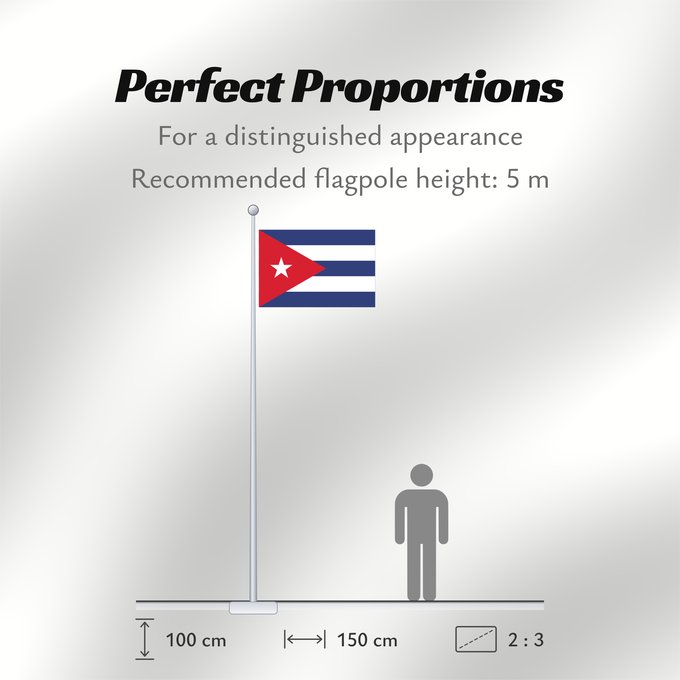 Flag Proportions: Cuba Kuba علم كوبا Banniel Cuba Kubo پرچم کوبا Kiba Флаг Кубы Kube Kubas Прапор Куби Quốc kỳ Cuba 古巴国旗