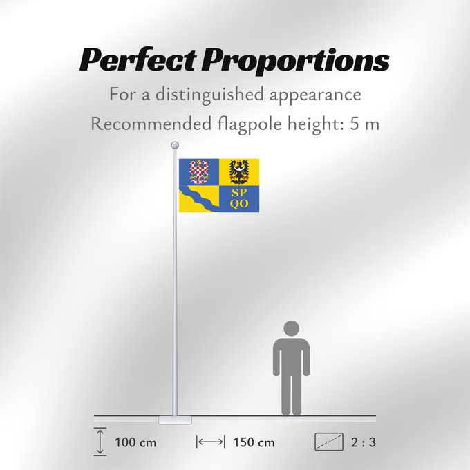Flag Proportions: Olomouc Region Région d'Olomouc Región de Olomouc Region Olomouc Olomouckého kraje