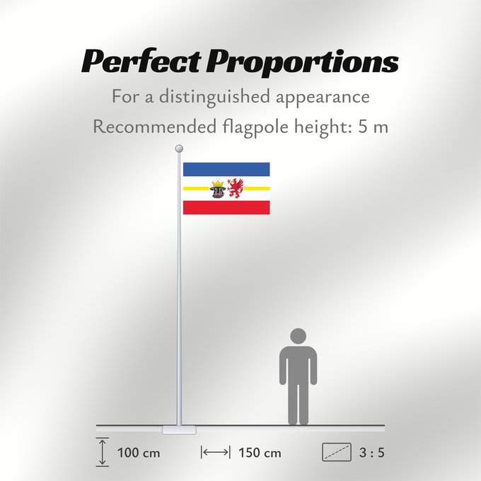 Flag Proportions: Mecklenburg-Western Pomerania	Mecklenburg-Vorpommern	Mecklembourg-Poméranie-Occidentale	Mecklemburgo-Pomerania Occidental	Meclemburgo-Pomerania Anteriore