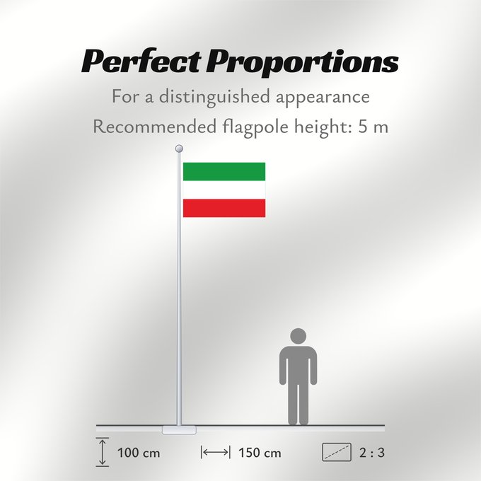 Flag Proportions: North Rhine-Westphalia Civil flag of North Rhine-Westphalia Rhénanie-du-Nord - Westphalie Renania del Norte-Westfalia Landesflagge Nordrhein-Westfalens Renania Settentrionale-Vestfalia Banniel Nordrhein-Westfalen