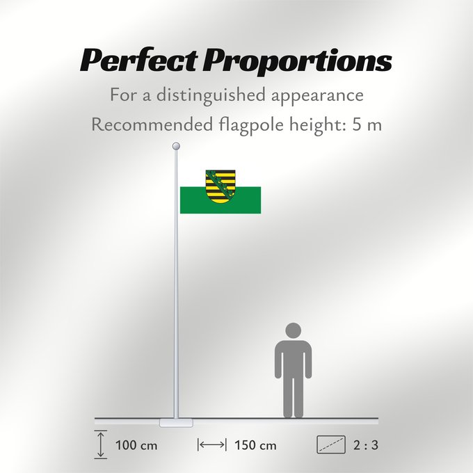 Flag Proportions: Saxony Civil flag of Saxony Saxe Sajonia Landesflagge Sachsens Sassonia Sachsens Chorhoj Sakskeje Flaage fon Saksen