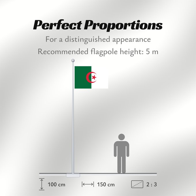 Flag Proportions: Algeria	L Algérie	Argelia	Algerien	Dell Algeria	Algerije	Argélia	Algierii	Vo Algérie	علم الجزائر	Σημαία της Αλγερίας	Alĝerio	Algerian	דגל אלג יריה	Algéria	Aljazair	アルジェリアの国旗	Asenǧaq n Dzayer	알제리의 국기	Drapèu d Argeria	Флаг Алжира	Alžirije	Algeriets	ⴰⵏⴰⵢ ⴰⴷⵣ