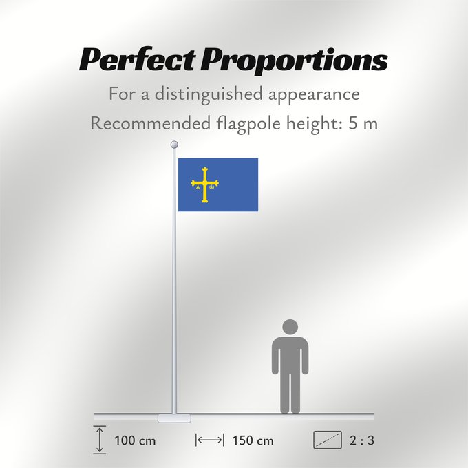 Flag Proportions: Asturias Principality of Asturias Principauté des Asturies Principado de Asturias Asturien D Asturies Флаг Астурии
