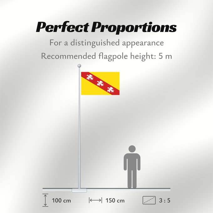 Flag Proportions: Lorraine Region Lorraine in France Région Lorraine en France Lorena Lorena