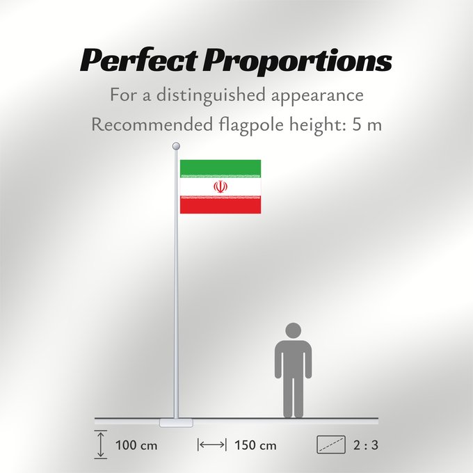 Flag Proportions: Iran Irán