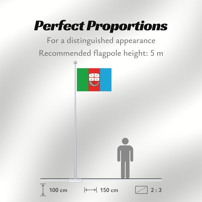 Flag Proportions: Liguria Italian region Liguria ligure Ligurien Regione italiana Liguria