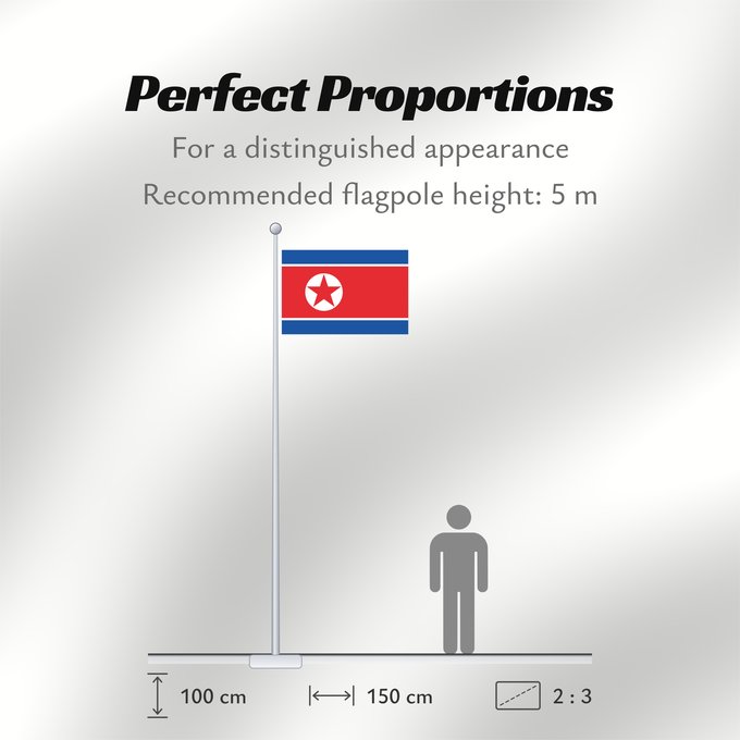 Flag Proportions: North Korea Korea (Democratic People's Republic) (North Korea) Corée du Nord Corea del Norte Nordkorea Corea del Nord Noord-Korea Coreia do Norte Korei Północnej Corea d o Norte علم كوريا الشمالية Национално знаме на Северна Корея উত্তর কোরিয়ার জাতীয় পত