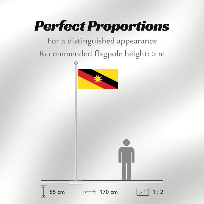 Flag Proportions: Sarawak	Malaysian state of Sarawak	Sarawak 
