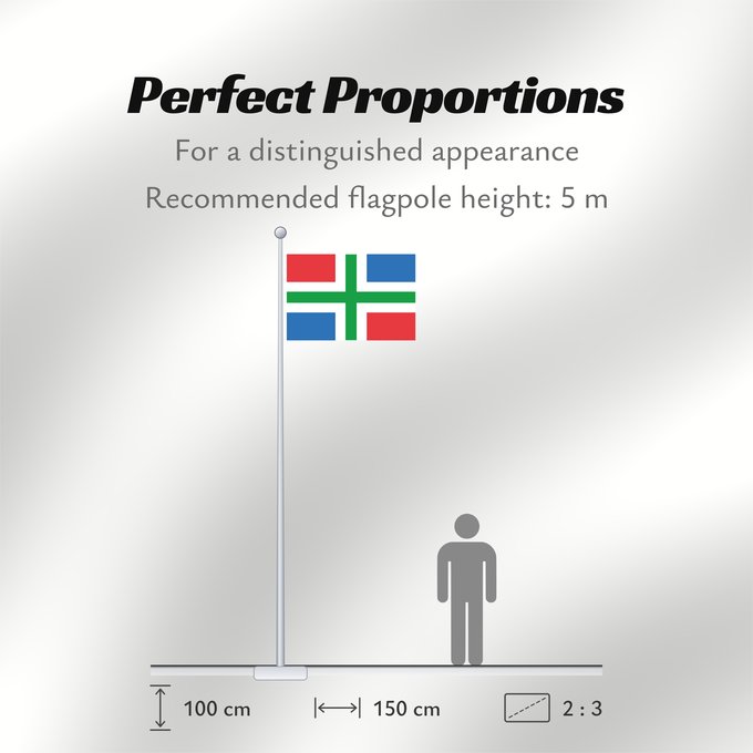 Flag Proportions: Groningen Province of Groningen, Netherlands Groningue Groninga
