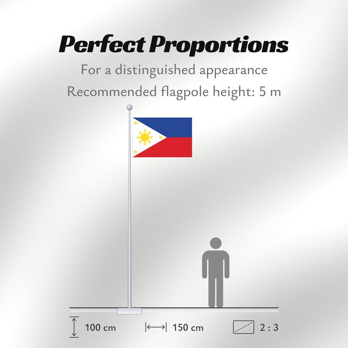 Flag Proportions: Philippines The national flag of the Philippines Filipinas Philippinen Filippine Filipijnen علم فلبين An nasyunal na bandera kan Filipinas ফিলিপাইনের জাতীয় পতাকা Ang nasodnong bandera sa Pilipinas La nacia flago de la Filipinoj Wagayway ti Filipinas フィリピ
