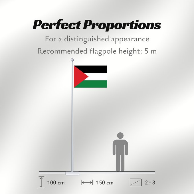 Flag Proportions: Palestine	State of Palestine	L’État de Palestine	Estado de Palestina	Palästina	Palestina	علم فلسطين	ফিলিস্তিনের পতাকা	Palestino	Dari Negara Palestina	Флаг Государства Палестина