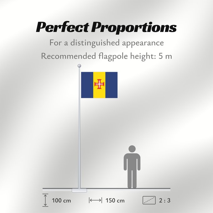 Flag Proportions: Madeira	Autonomous Region of Madeira, Portugal	Madera	Região Autónoma da Madeira