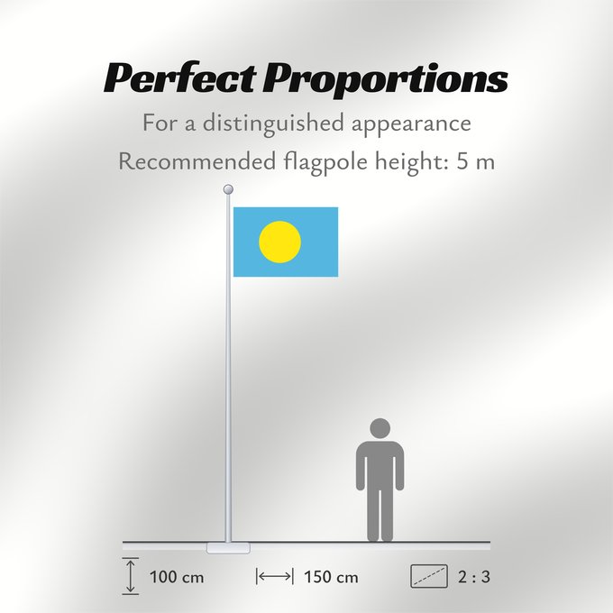 Flag Proportions: Palau	Palau, made by User Gabbe	 Palaos	Palaos	パラオの国旗	Palaua	​帕勞國旗