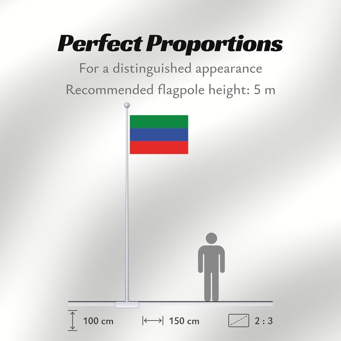 Flag Proportions: FlagofDaghestan Dagestan République du Daguestan República de Daguestán Republik Dagestan Repubblica del Daghestan