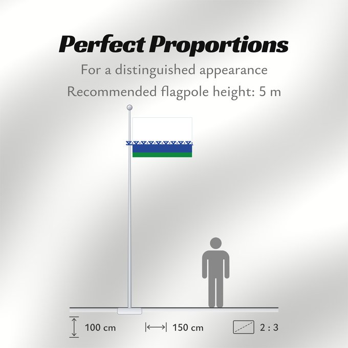 Flag Proportions: Nenets Autonomous District Nenets Autonomous District, Russia Nénétsie ou district autonome de Nénétsie distrito autónomo de Nenetsia Autonome Kreis der Jamal-Nenzen Флаг Ненецкого автономного округа