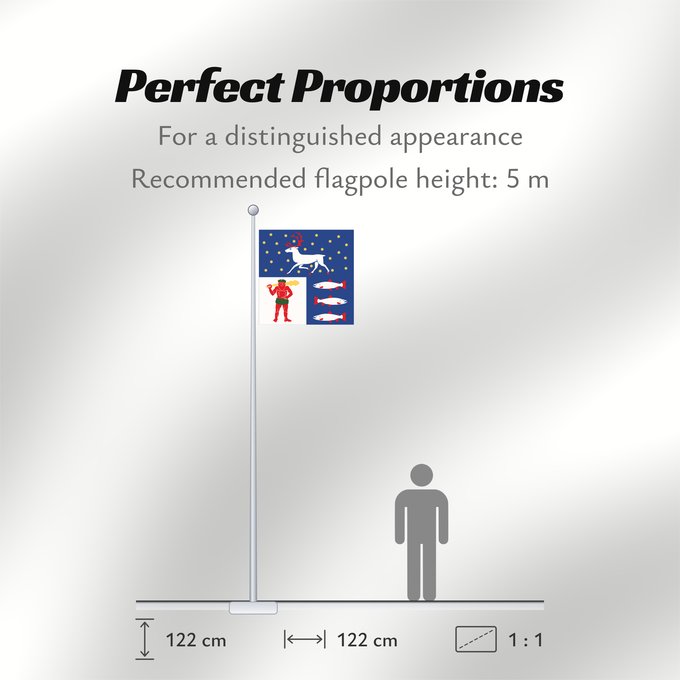 Flag Proportions: Västerbottens län vapenflagga	Västerbotten County in Sweden	Västerbotten	Västerbottens läns vapenflagga
